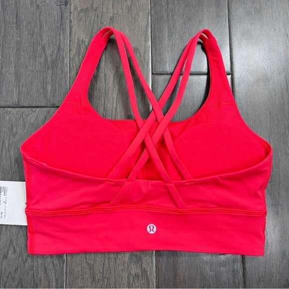 Lululemon NWT Energy Longline Bra *Medium Support, B–D Cups Red Glow - Picture 2 of 8